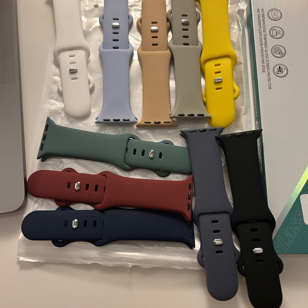 New Multi-Color Watch Bands Set/Face Protector.